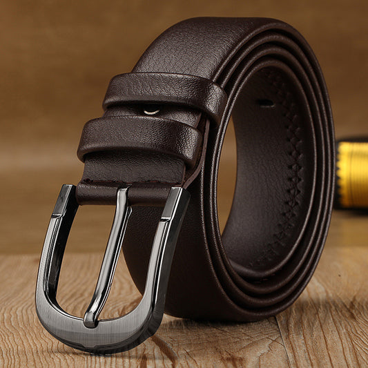 New Business Men Belts of Leather Luxury Design Buckle Belts for Jeans Retro Waist Strap Belt