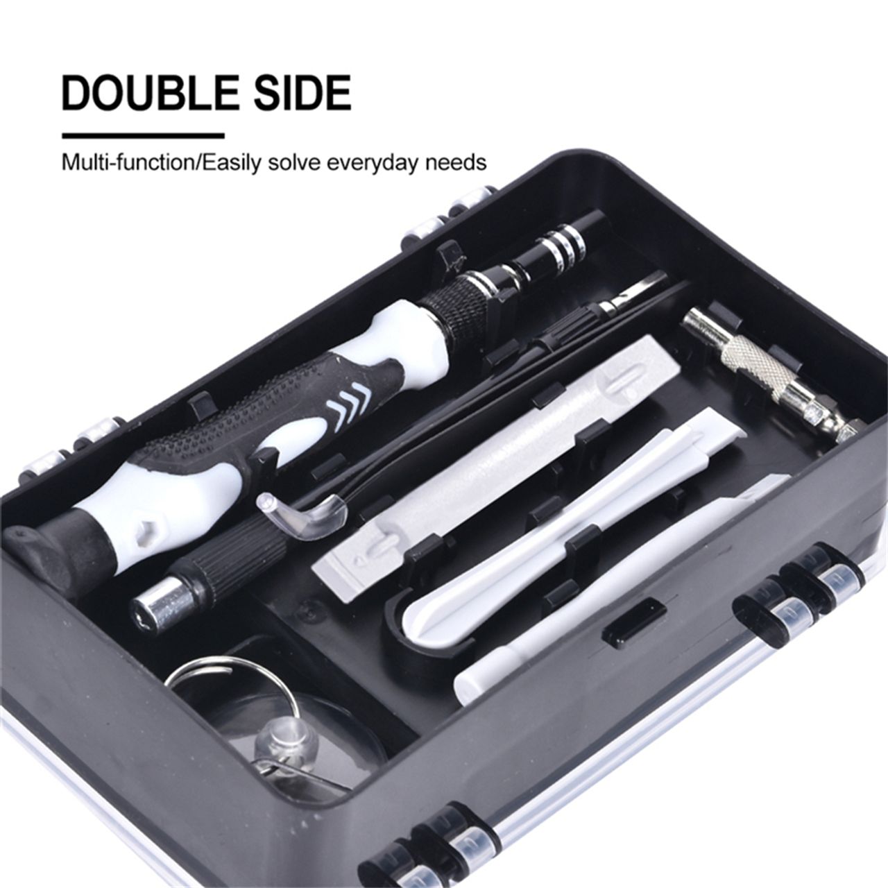 115 in 1 bit kit for mobile phone maintenance, multi-function precision screwdriver kit Black one size