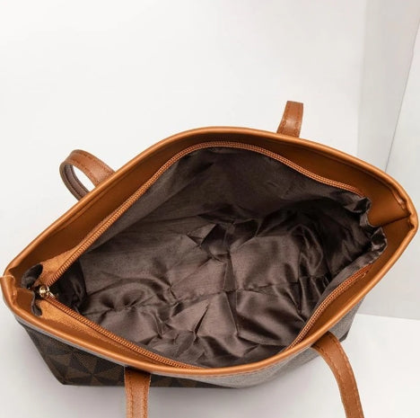 New Fashion Retro Large Capacity Fashionable Handheld One Shoulder Printed Tote Bag