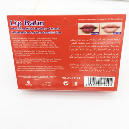Lip Balm Moisturizing Emollient Strawberry Extract Flavor - Aichun Beauty