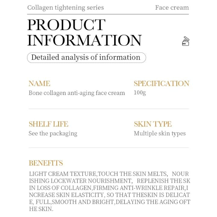 3 in 1 Set Sadoer Collagen Face Serum Anti Aging Collagen Serum + Collagen Face Cream Anti Aging Cream + Collagen Anti-wrinkle Hand Cream Moisturizing and Anti Fine Lines Face Hand smoothening