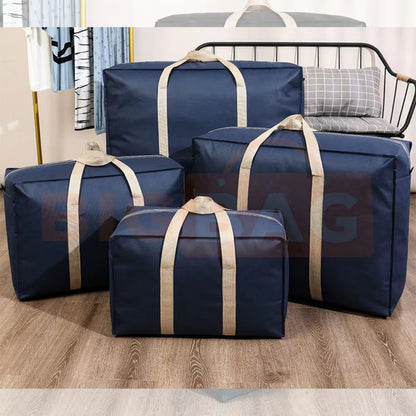 Extra Large Moving Bags with Zippers & Carrying Handles, Waterproof Heavy-Duty Storage Tote for Space Saving Moving Storage