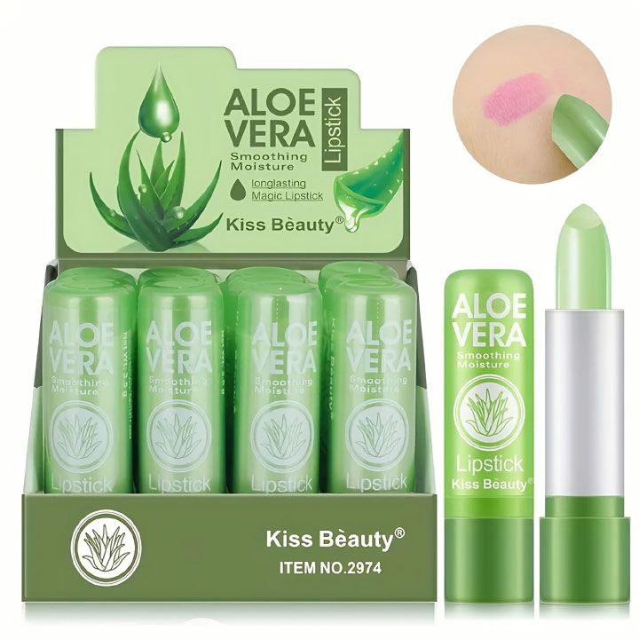 Aloe Vera Moisturizing Lipstick Lasting Nutritional Repair Lipsticks Anti Drying Color Changing Waterproof Natural Lip Care