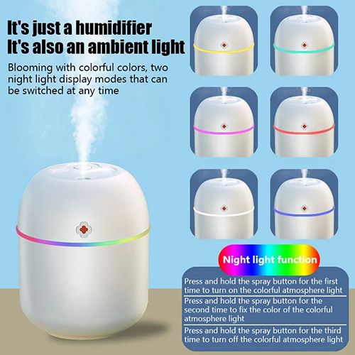 220ML Air Humidifier Home USB Bottle Aroma Essential Oil Diffuser LED Backlight For Home Car USB Fogger Mist Maker with LED Night Lamp 2023 Mist Maker Refresher
