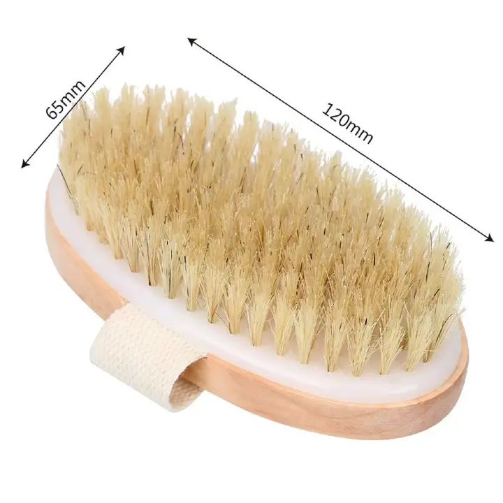 Bathing Brush Dry Skin Body Soft Natural Bristle SPA Brush Without Handle Wooden Bath Shower Brush Exfoliating Body Brush