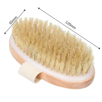 Bathing Brush Dry Skin Body Soft Natural Bristle SPA Brush Without Handle Wooden Bath Shower Brush Exfoliating Body Brush
