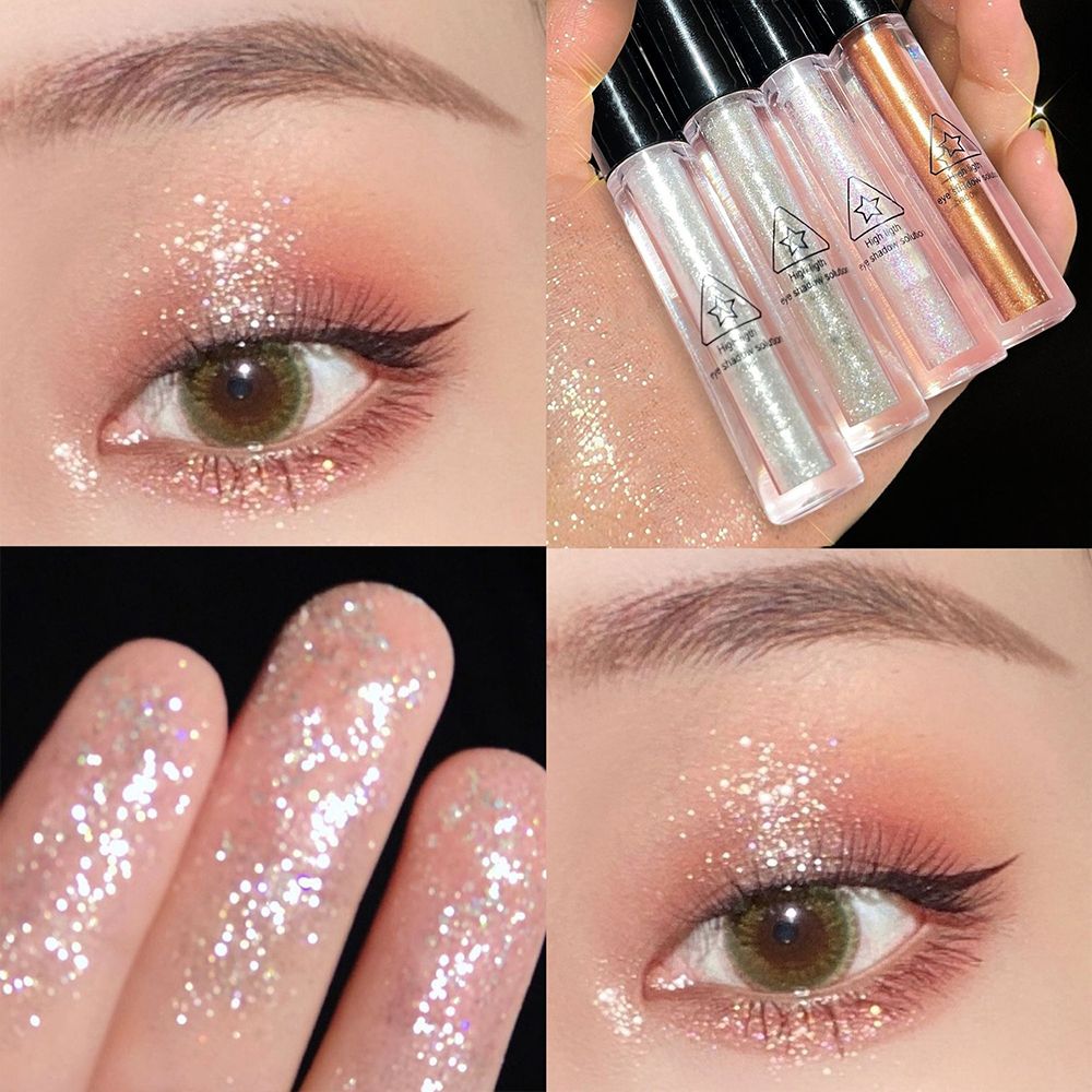 One tear Liquid Eyeshadow Glitter Glitter Highlighter Liquid Waterproof Pearlescent Brightening Sleeper Silkworm Eyeshadow tray