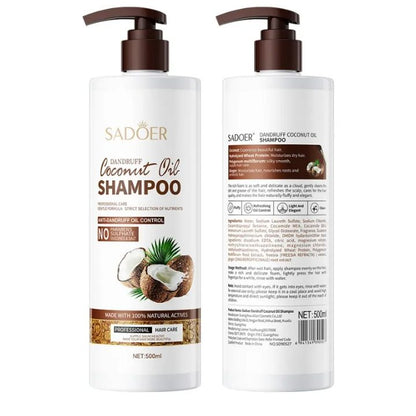 SADOER Coconut Oil Shampoo For Dry And Damaged Hair Nourishing, Moisturizing Soothing, Amino Acids Anti-dandruff Frizz-Smooth Hair Growth Anti-Alop Shampoo Hair Care