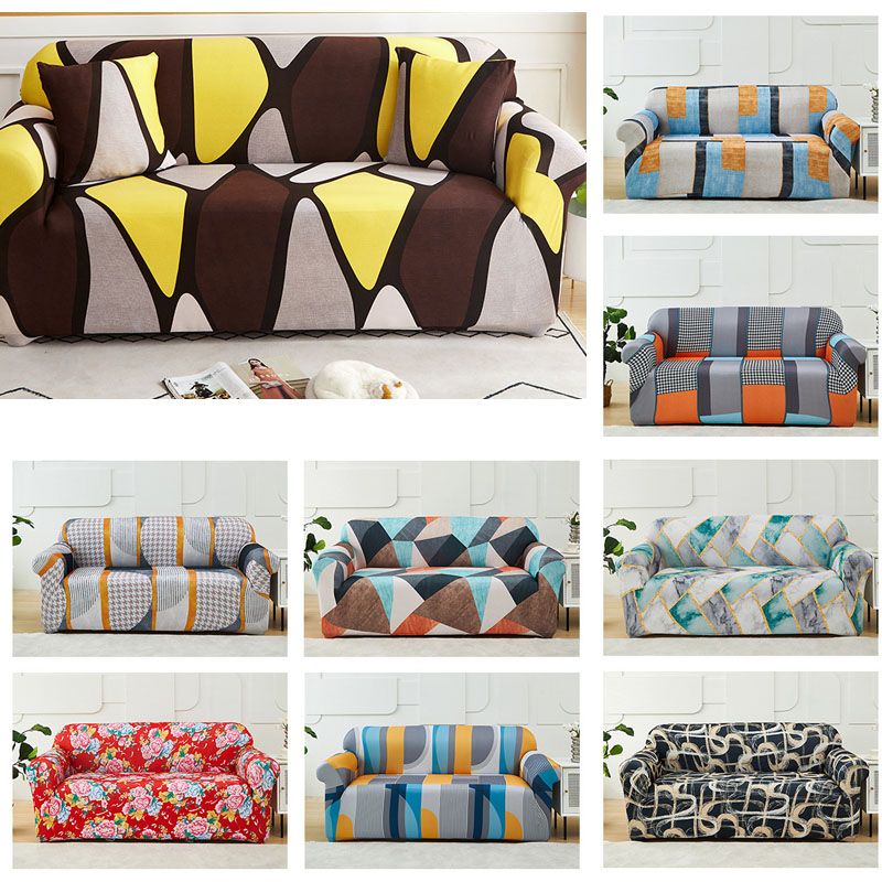 Sofa Cover Elastic Stretch Sofa Slipcovers Pillow case Sofa Covers with Anti-Slip Foams, Washable Furniture Protector for Kids, Pets for Living Room Couch Slipcover L shape Armchair Cover