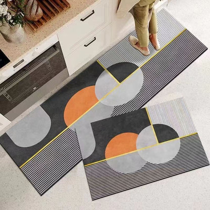 2 Pieces Kitchen Rugs Set Non Slip Kitchen Mat Rubber Backing Mat Slip Kitchen Mats Waterproof Kitchen Rug Ergonomic Comfort Standing Mat for Kitchen