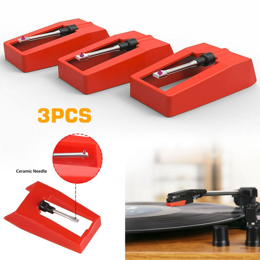 Record Player Needle, 6/3 Pcs Stylus Replacement Turntable Needle Diamond Stylus Record Player Needle With Diamond Tip for most Crosley Vinyl Jensen 1byone ION ICT04RS Phonograph