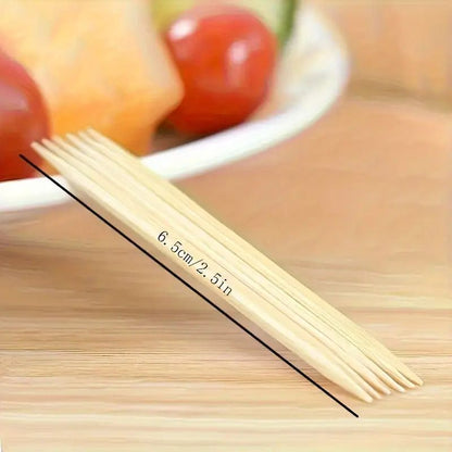 1000PCS Disposable Double Headed Toothpicks Natural Bamboo Floss Home Kitchen Restaurant Hotel Portable Teeth Cleaning Tool
