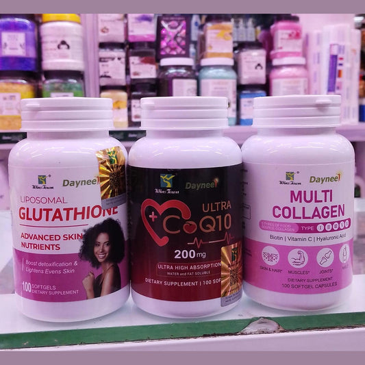 Daynee Liposomal Glutathione / Ultra CoQ10 200mg / Multi Collagen