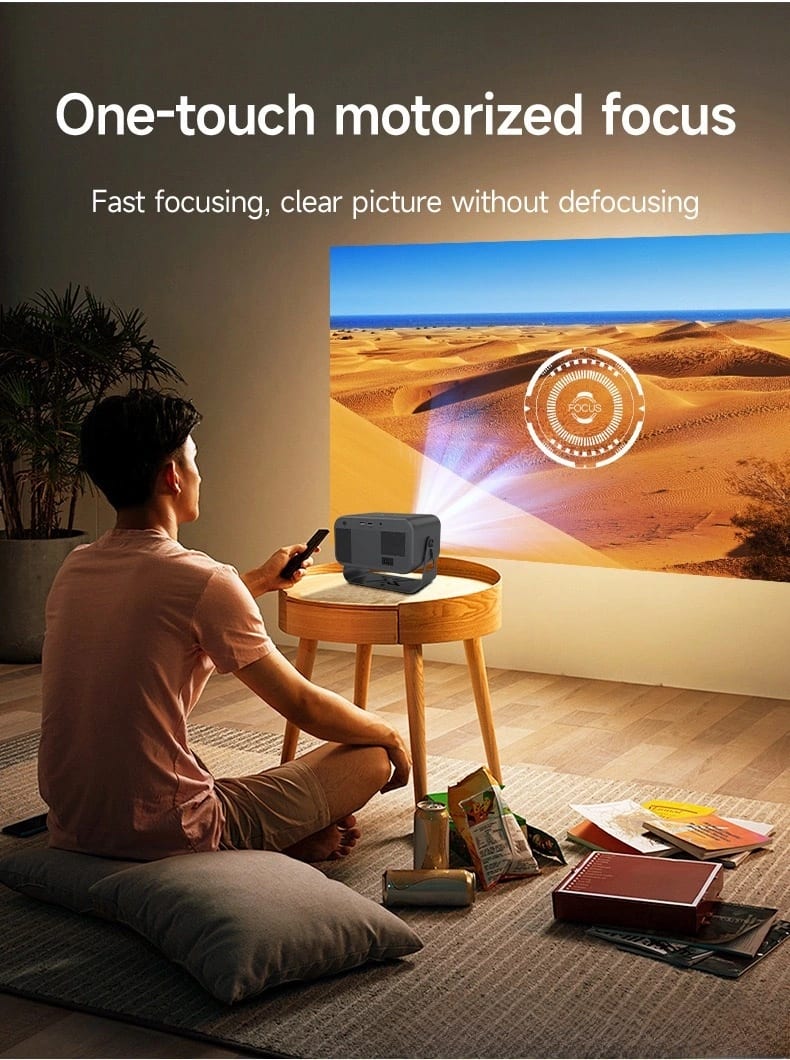 The best-selling model in 2025,1080P 4K Portable WiFi 6 BT V5.0 Projector Home Theater Smart Projector Auto Keystone Movie Projector for OS Android TV stick