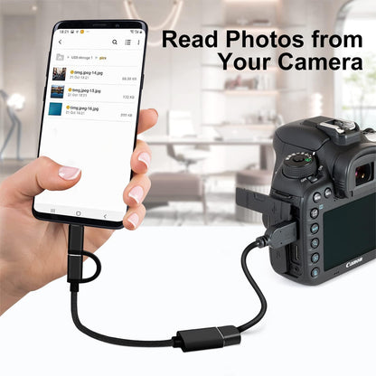 PAFEL 2 in 1 OTG USB Adapter micro usb &Type C to USB 3.0 Adapter USB Cable For Macbook pro Samsung Huawei Xiaomi USB Data Cable OTG 2 in 1 Black