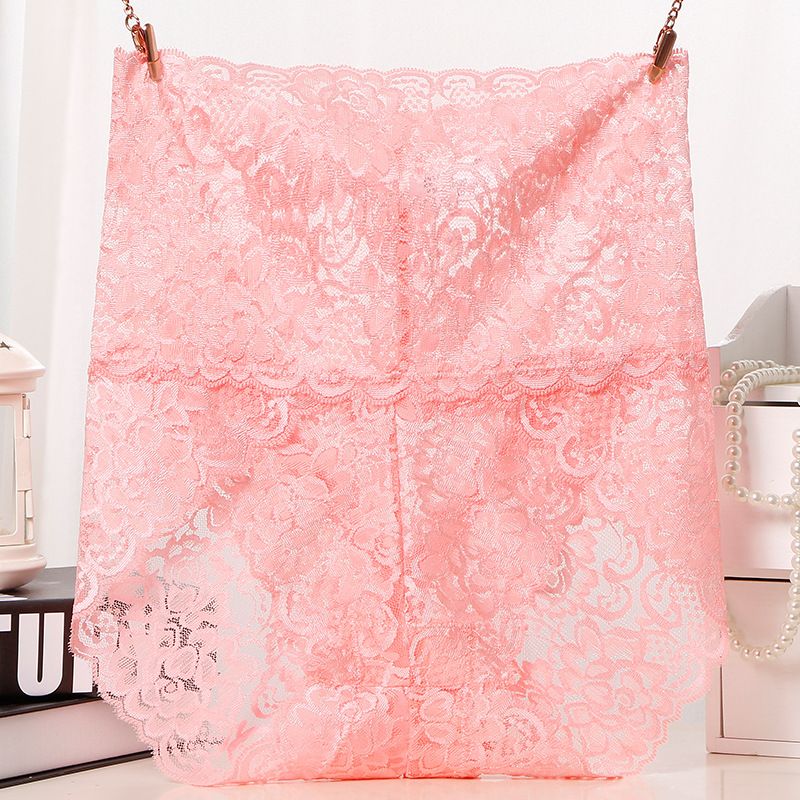 SizeL-2XL 3PCS women's high-waist-tuck lace panties Ladies' hip lift lace breathable lingerie transparent cotton crotch mesh briefs underwear