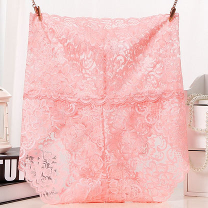 SizeL-2XL 3PCS women's high-waist-tuck lace panties Ladies' hip lift lace breathable lingerie transparent cotton crotch mesh briefs underwear