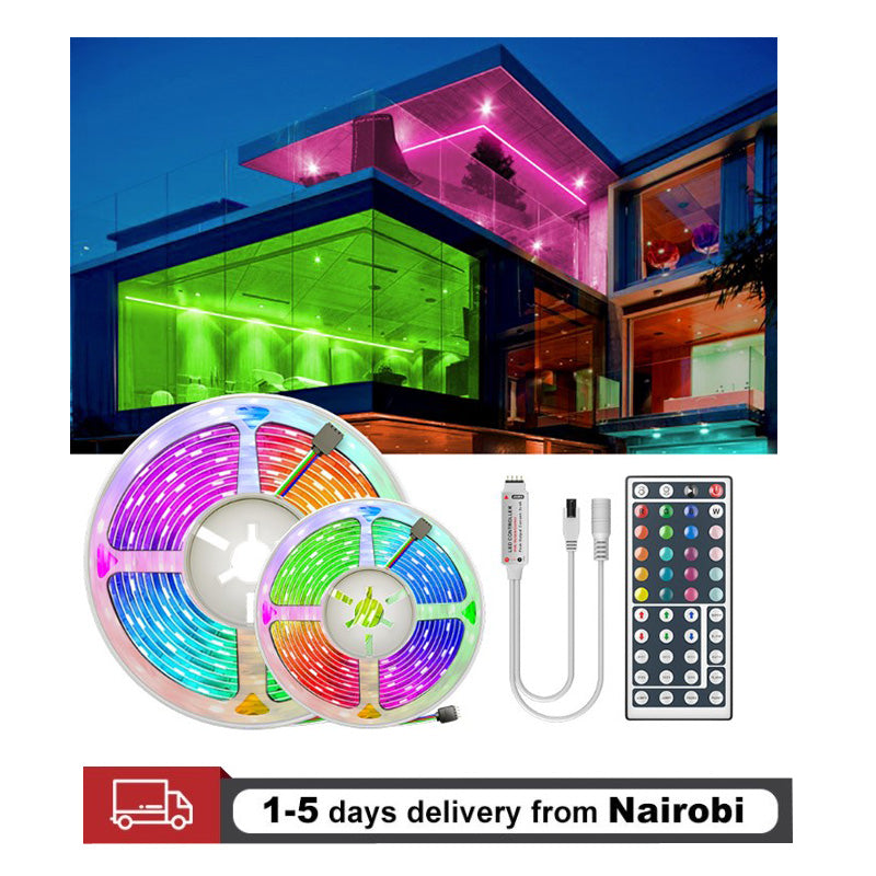 5M/10M LED Light Strip Light LED RGB Lights Flexible LED Lamp Tape Ribbon Tape Diode DC With IR Remote Controller