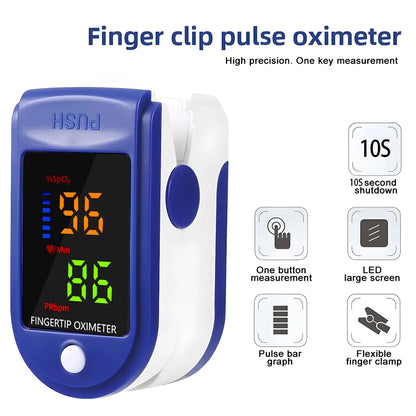Portable Finger Pulse Oximeter Blood Oxygen Heart Rate Saturation Meter Fingertip Oximetro De Dedo Saturometro Spo2 PI TFT moni