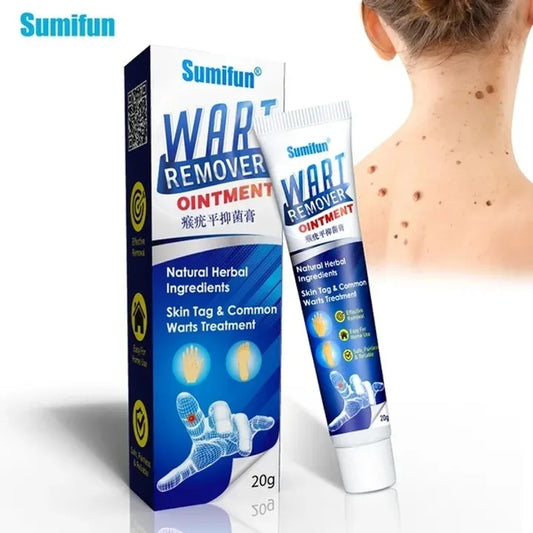 Sumifun Warts Remover Antibacterial Ointment Wart Treatment Cream Skin Tag Remover Herbal Extract Corn Plaster Warts Ointment