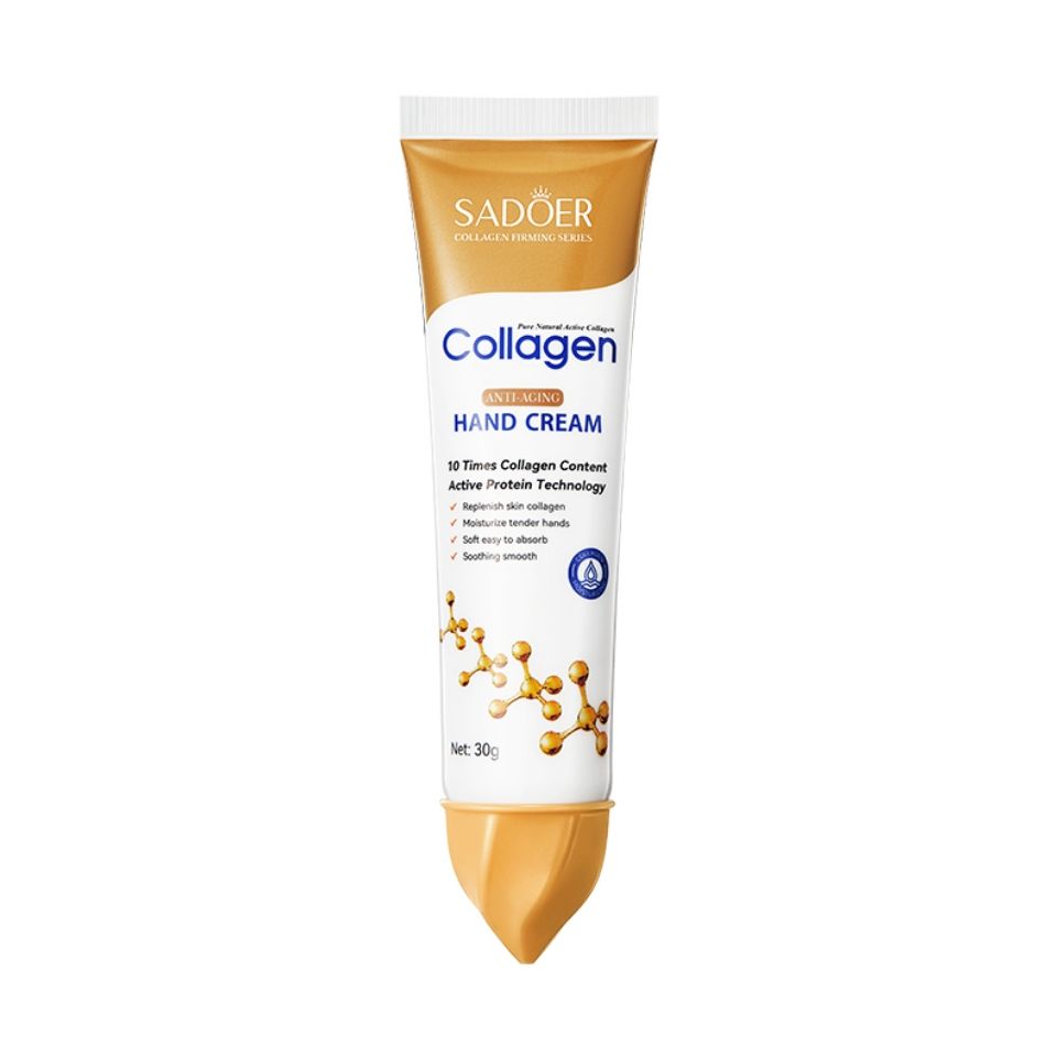 Collagen Anti-aging Hand Cream With Hyaluronic Acid & Niacinamide Softens Smoothens Improves Dry Hands - Sadoer