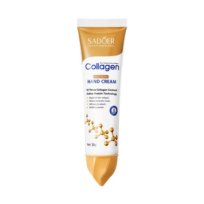 Collagen Anti-aging Hand Cream With Hyaluronic Acid & Niacinamide Softens Smoothens Improves Dry Hands - Sadoer