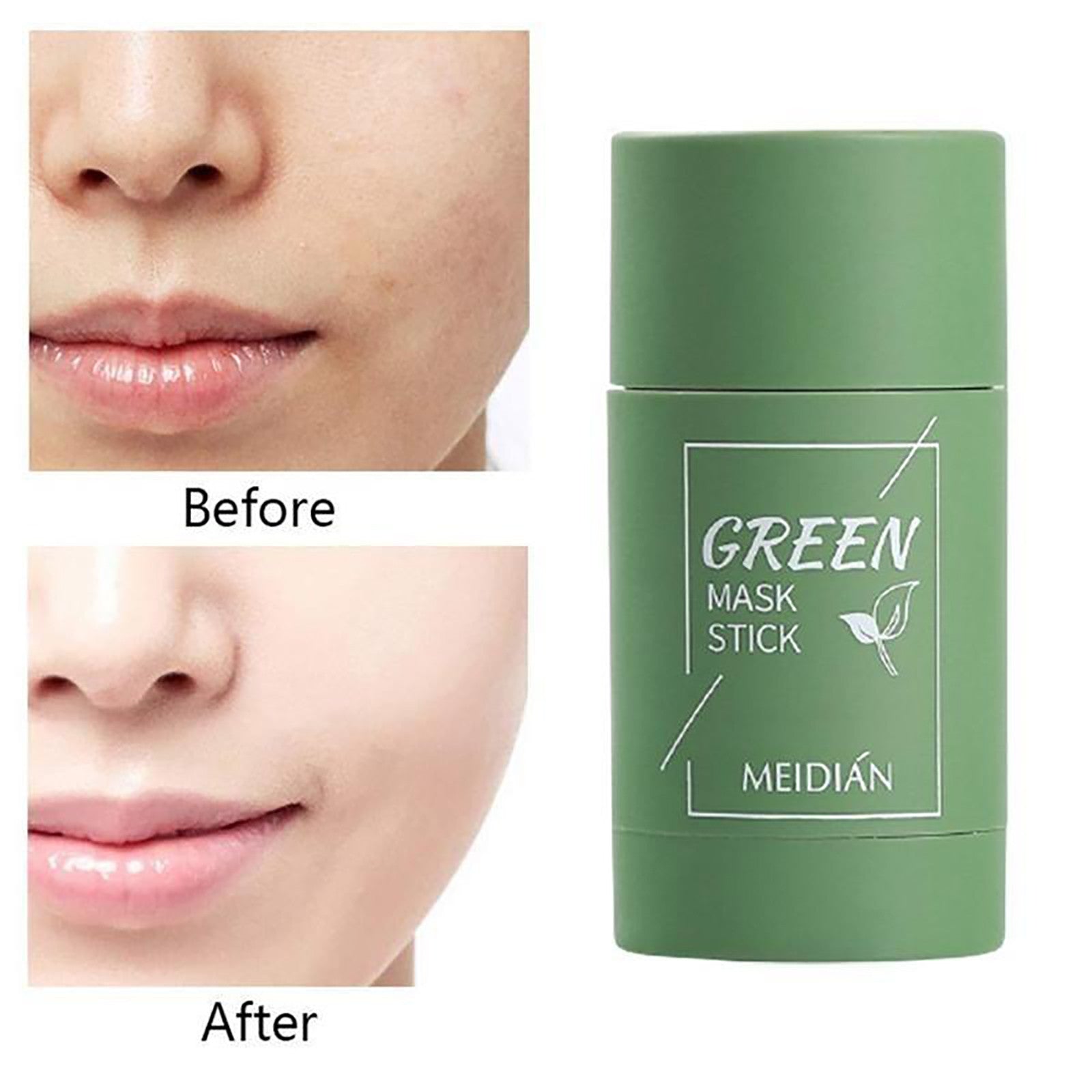 【Buy 1 Get 1 Free】2PCS Green Tea Mask Cleansing Stick Clean Face Blackhead Remover Deep Pore Cleansing Facial Mask Skin Moisturizing Hydrating Whitening Care Face Makeup for All Skin Types