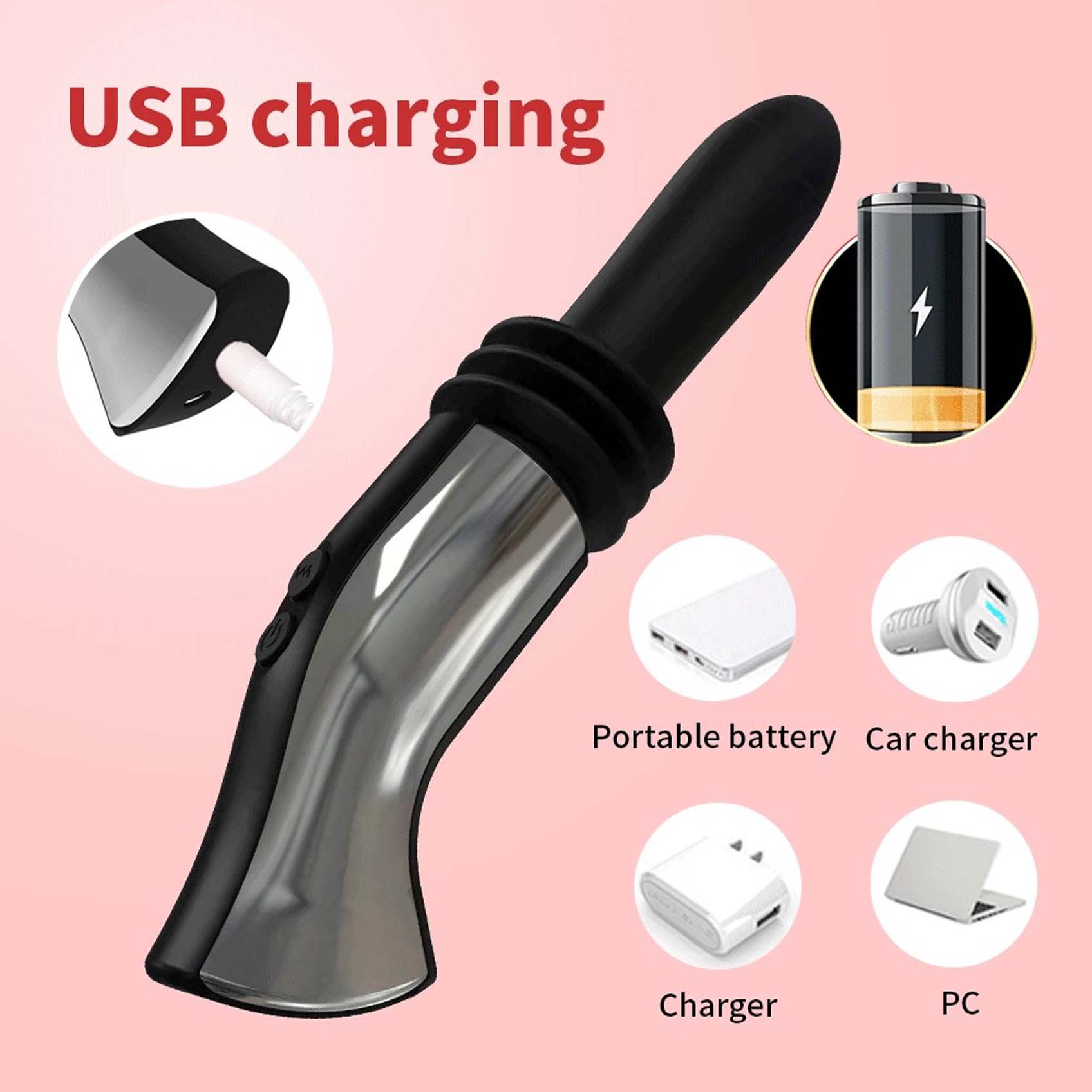 Upgraded Handsfree Automatic Fucking Vibrator Smooth Shaft Handhold Wireless Anal Stimulation Sex Machine Love Toys for Women Lesbian Couple