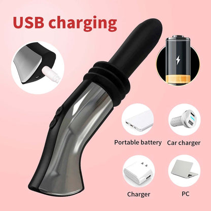 Upgraded Handsfree Automatic Fucking Vibrator Smooth Shaft Handhold Wireless Anal Stimulation Sex Machine Love Toys for Women Lesbian Couple