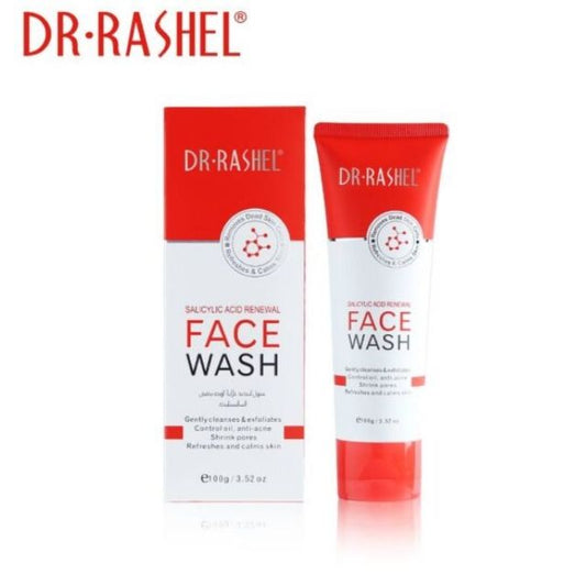 Dr. Rashel Salicylic Acid Renewal Face Wash Gently cleanses and exfoliates Controls oil Anti-acne Shrinks pores Refreshes and calms facial skin