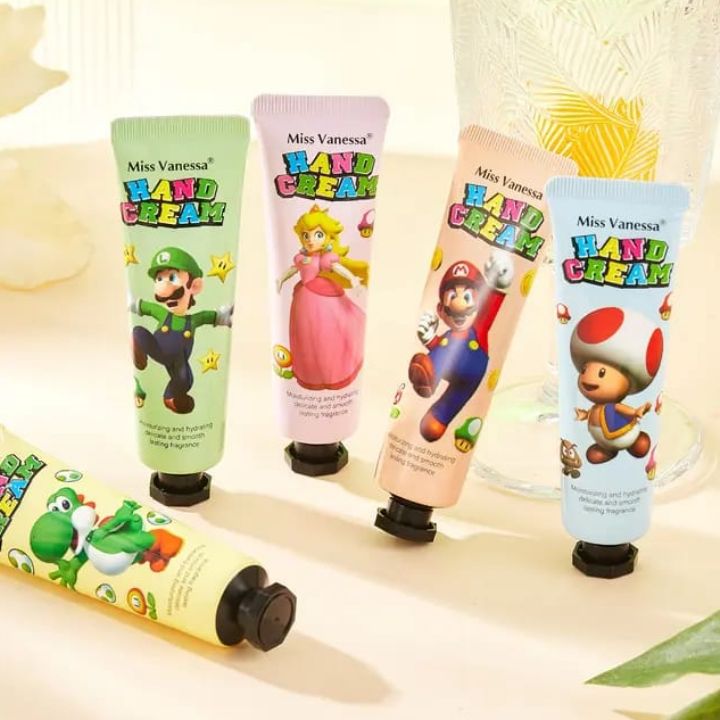 5 PCS/Set Hand Cream Moisturizing Nourish Hand Care Hand Lotion Moisturize Smoothening Softening Hands Hydration Moisturizing Skin Care Creams for Dry Cracked Hands Cartoon Characters - Miss Vanessa