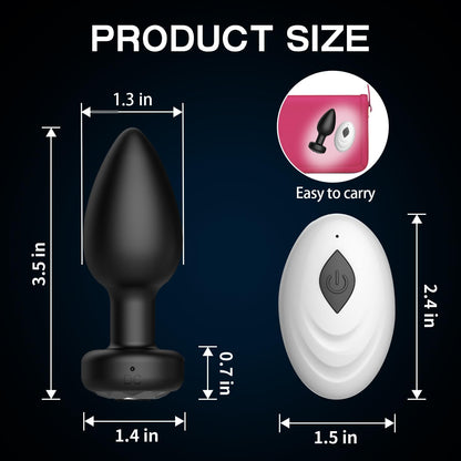 Anal Plug Adult Sex Toy,Adult Sex Toys and Games for Men Women,Wireless Remote Control 10 Frequency Vibration,Small Butt Plug for Female Male Prostate Massage Vibrating Anal Sex Toys for Men