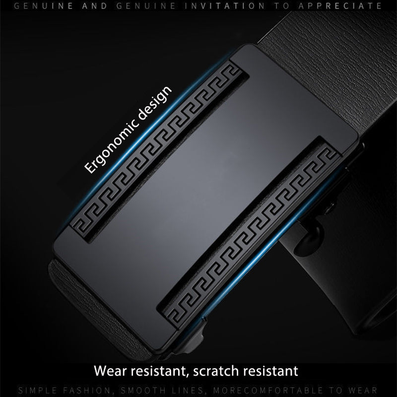 Men Belts Automatic Buckle Belt PU Leather Inner Wear Toothless High Quality Belts For Men Leather Strap Casual Business Jeans Belts Men Luxury Designer Brand