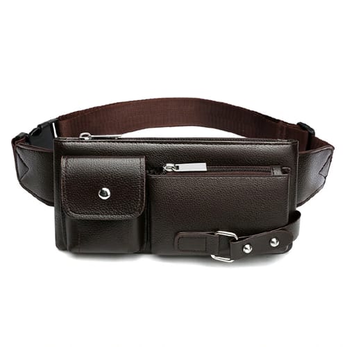 Fashion Waist Bag Fanny Pack Crossbody Pouch Waist Bag For Men Women Shoulder Bags Adjustable Shoulder Strap Fanny Pack Purse Large Phone Belt Bag PU Leather Outdoor Travel Phone Bag Zipper Closure