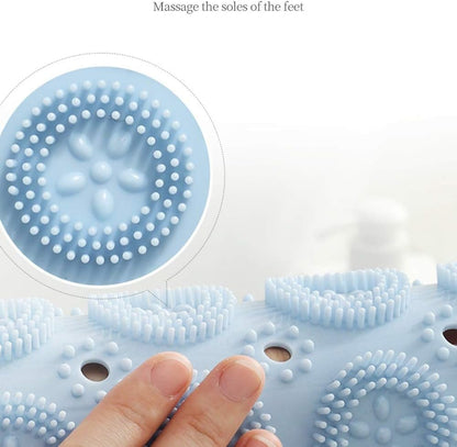 Shower Mat, Round Shower Stall Mat, PVC Bathtub Mat, Non Slip Bath Mat with Suction Cups and Drain Holes, Machine Washable for Bathroom Bathtub Swimming Pool
