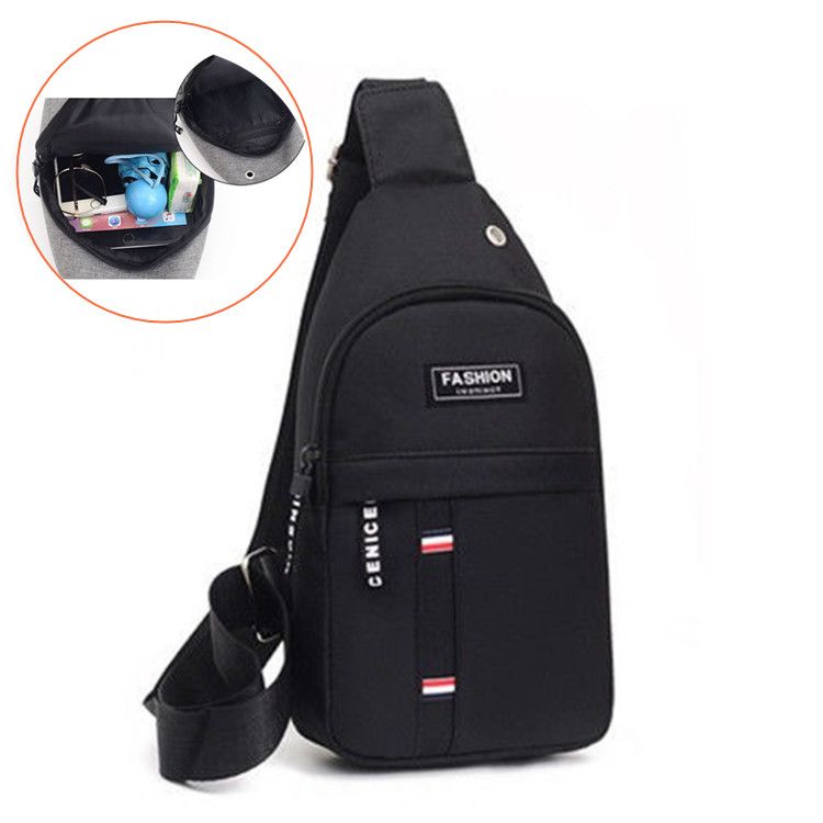 Men Fashion Multifunction Shoulder Bag Crossbody Bag On Shoulder Sling Bag Pack Messenger Pack Chest Bag For Male