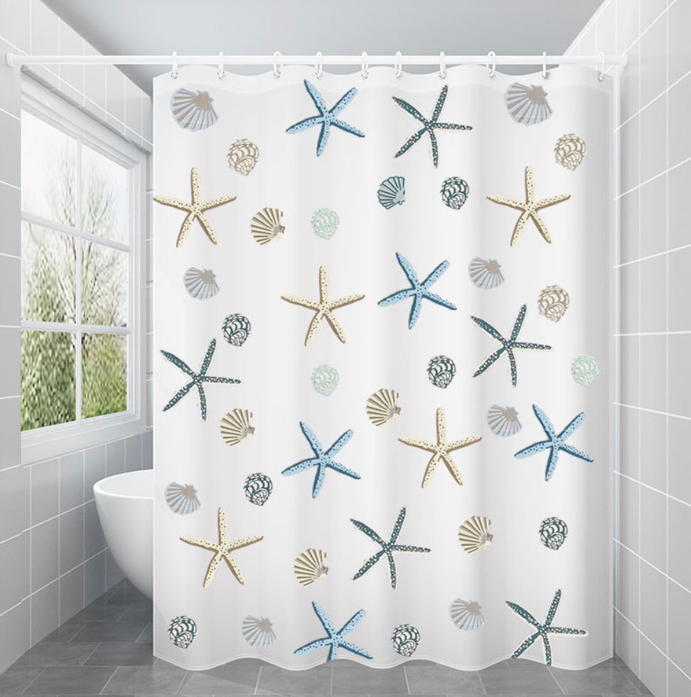 Waterproof Shower Curtain - Soft Texture, Easy to Clean, Eco-Friendly Material - Ideal for Bathroom, Shower Stall - with Hook Hole Design