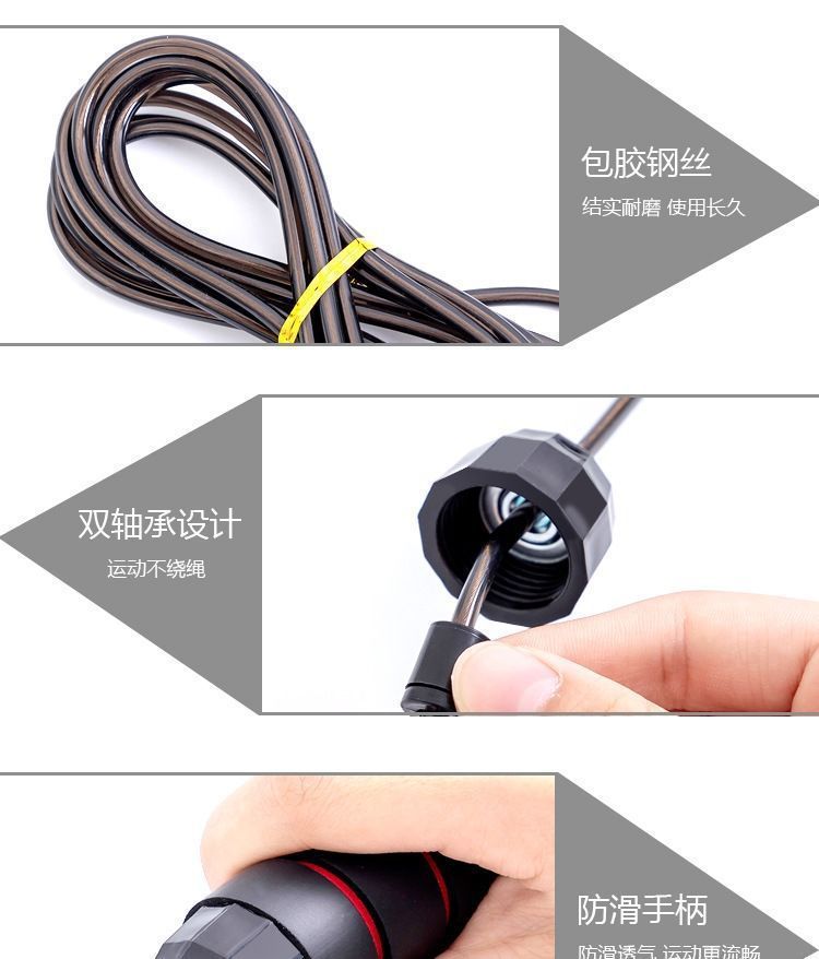 Jump Rope Tangle-Free Rapid Speed Jumping Rope with Ball Bearings, Skipping Rope with Foam Handles for Women Men Kids, Adjustable Jump Rope for Fitness Workout Aerobic Exercise