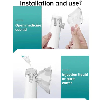Medical Mesh Nebulizer Portable Inhalator Adult Kids Handheld Mini Silent Steam Nasal Humidifier Inhaler Tools Nebulizer Asthma