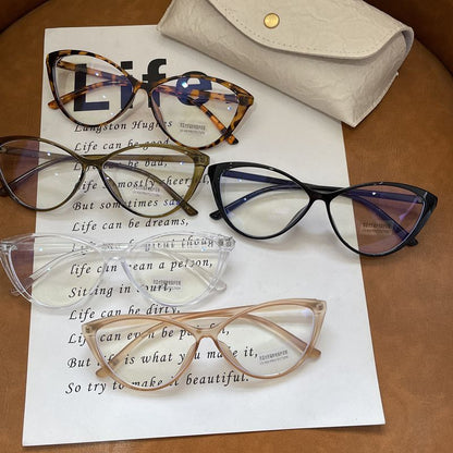 Women's Retro Cat Eye Anti Blue Light Glasses Anti Blue Light Gaming Glasses Computer Office Glasses Used For Daily Decorative Wear Or Eye Protection