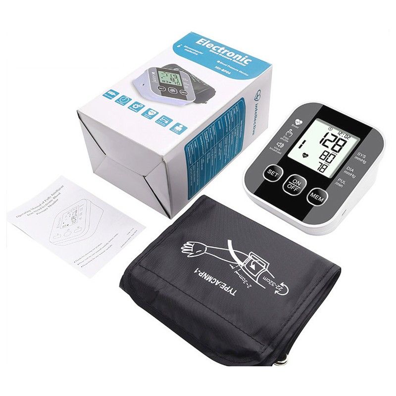 Blood Pressure Monitor Portable LCD Digital Portable Automatic Tonometer Voice Broadcast