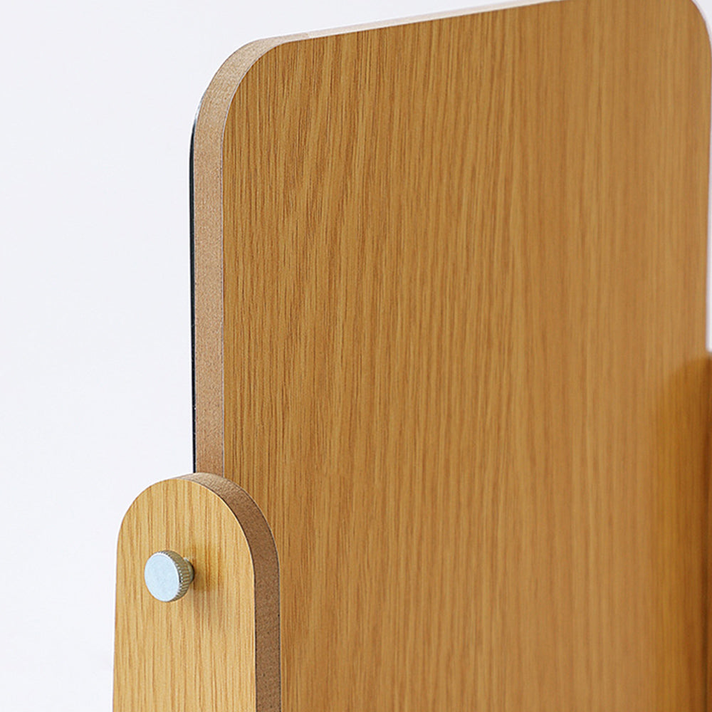 Simple wooden makeup mirror rotating desktop makeup mirror folding vanity mirror portable Large makeup Cosmetic mirror Cosmetic mirror