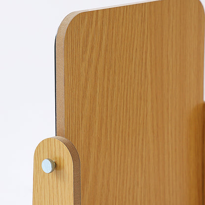 Simple wooden makeup mirror rotating desktop makeup mirror folding vanity mirror portable Large makeup Cosmetic mirror Cosmetic mirror