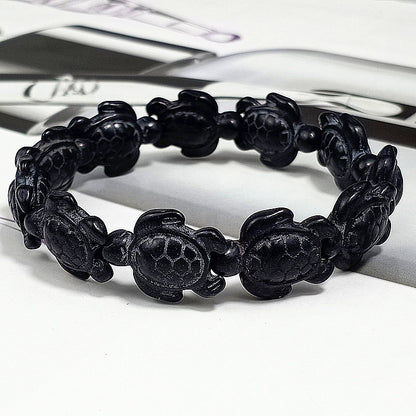 1 Hot Selling Natural Turquoise Cute Turtle Bracelet Pink Black Turquoise Turtle Couple Bracelet for Men and Women Valentine's Day Gift Wedding Anniversary Gift