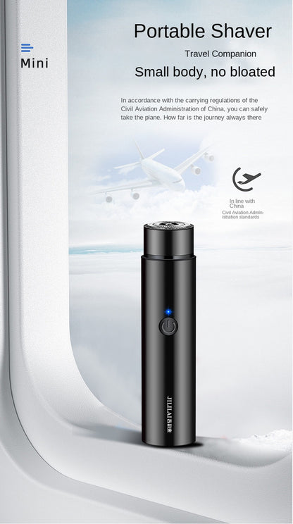 New Mini Electric Shaver Pocket Size Waterproof Razor Washable Portable Shaving Beard Trimmer USB Charging Travel Car Mini Shaver Rechargeable Men Shaver