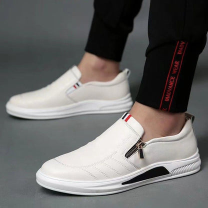 Men's Casual Shoes Men Breathable Fashion British Non-slip Shoes Business bean PU Leathe Shoes Loafer