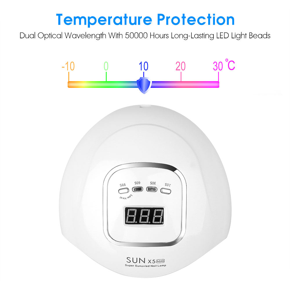 150W Nail Gel Lamp Manicure kits LED Nail Dryer LCD Display Nail Manicure Tool UV for Gel Varnish GO HOME