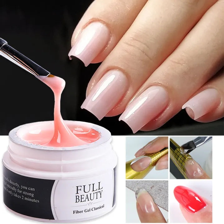 15ml Nail Extension Gel Soak Off UV Gel Acrylic White Clear Gel for Nail Prolong for Home Nail Art Shop Manicure Tool