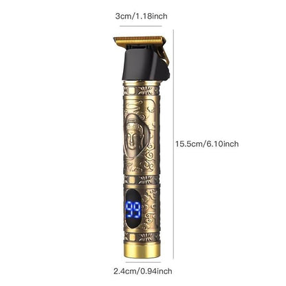 LCD Display Hair Trimmer USB Rechargeable Clipper Coreless Men&apos;s Beard Shaver Haircut Sharp Blade