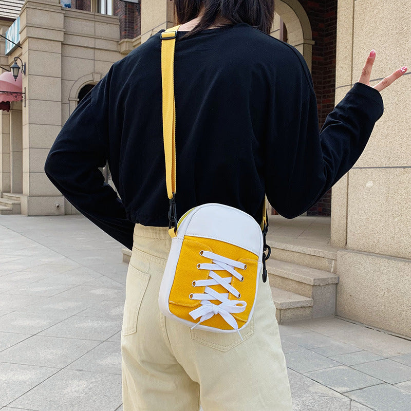 Canvas Crossbody Bag Mini Bag Shoe Style Small Bag Mobile Phone Bag pouch